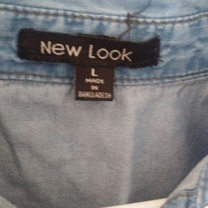 Women's large distressed Jean shirt